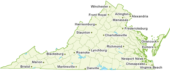 Map of Virginia