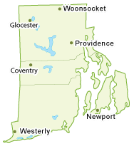 Map of Rhode Island